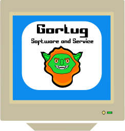 Gorlug logo, showing a friendly orc head